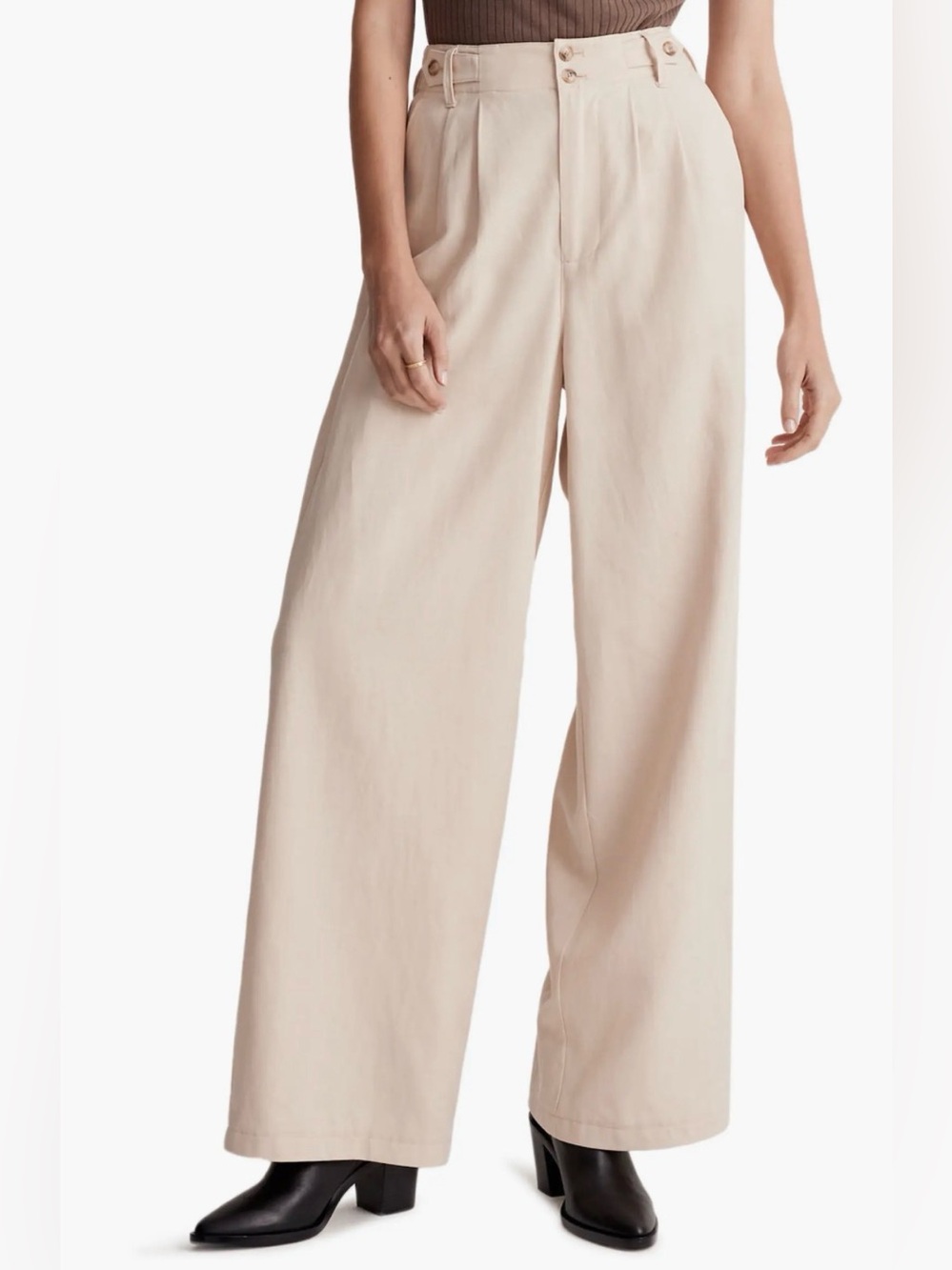 Madewell The Harlow Wide-Leg Pant, Size 4